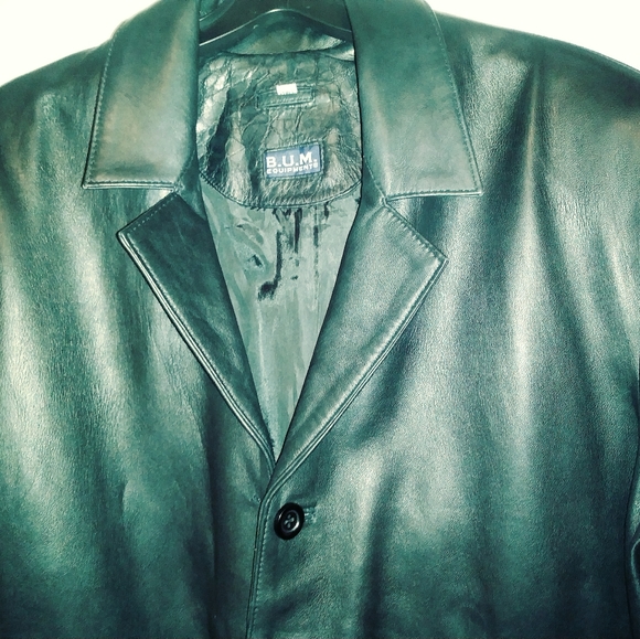 🛍B.U.M VINTAGE LEATHER JACKET 🧥SIZE 2XL,LIKE NEW! A NICE GIFT. 🎁 - Picture 2 of 5